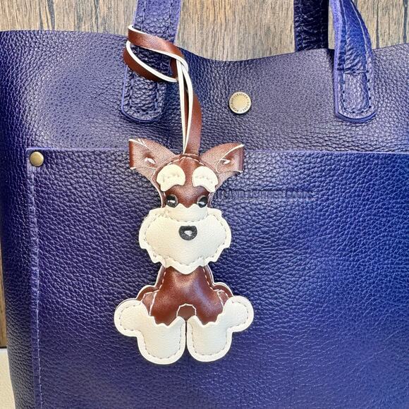 Dog Purse Charm Schnauzer Bag Charm Purse Dark Brown Dog lover Gift FAST SHIP - Picture 2 of 6